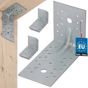 Spojovací debniaci uholník rebrovaný oceľový 100x150x80 mm sada 25 ks.