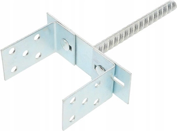 Základňa stĺpa s tyčou 0-200 u kotva do muriva - Farba strieborná