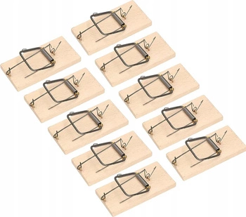 Pasca na myši drevená pasca na potkany - 10 ks