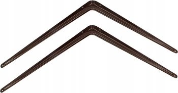 Rohový držiak na policu, podpera 45x40 cm, 2 ks - Hnedá farba