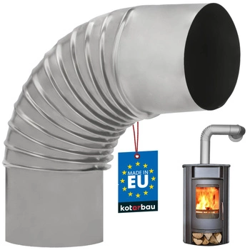 Koleno dymové na komín pre krbové kachle ø130 tepelne odolné