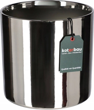 Kvetináč strieborný keramický lesklý fi 230