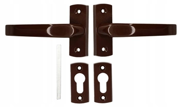 Kľučka dverová štítok 125mm bránka - Farba hnedá