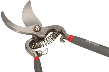 Oceľové nožnice s drevenou rukoväťou 22 cm na konáre sada s rukavicami