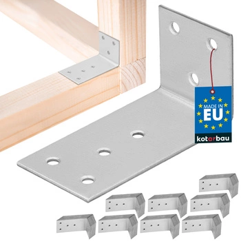 Tesársky uholník nerezový pozinkovaný 40x80x40 mm sada 100 ks.