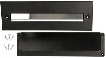 Dvere poštovej schránky s otvorom na listy čierne - 275 mm