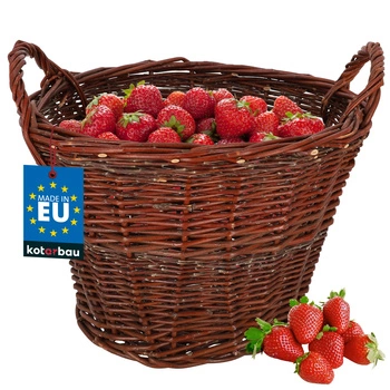 Kôš drevený kvetináč prútené kvety 40 cm plášť