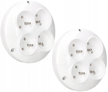 Zlodej 4 zásuvkový uzemnený sieťový rozdeľovač - 2 ks