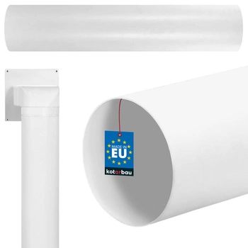Ventilačný kanál okrúhly rúrka pvc biela 50 cm fi 100 mm