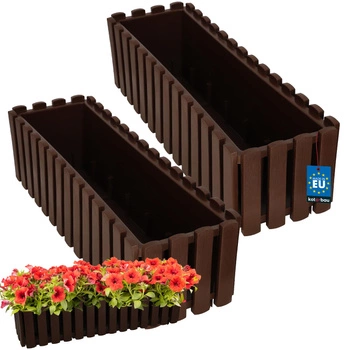 Kvetináč balkónový hnedý 600 MM Sada 2 ks..