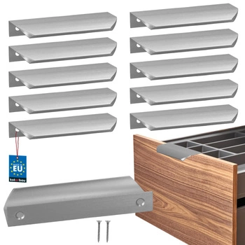 Úchyt nábytkový hliníkový strieborný 96/116 mm sada 10 ks.