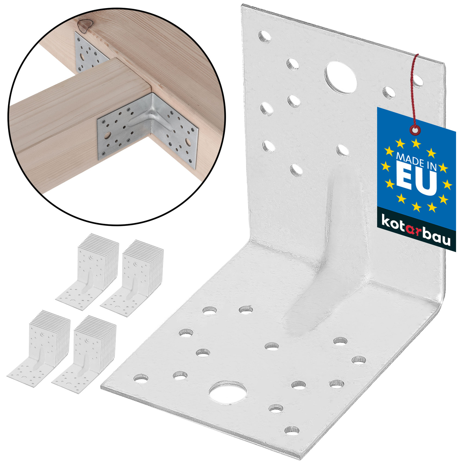 Uholník s prelisom 100x100x80 - 50 ks.