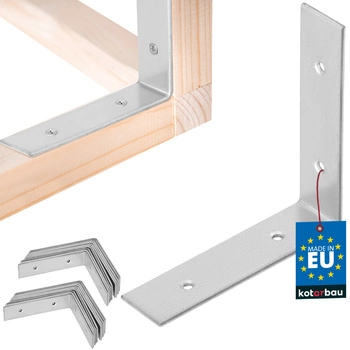 Tesársky uholník nerezový pozinkovaný 80x80x20 mm sada 25 ks.