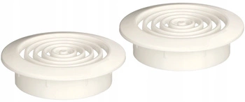 Krytka ventilačnej mriežky guľatá mini fi 45 mm 2 ks - Farba biela