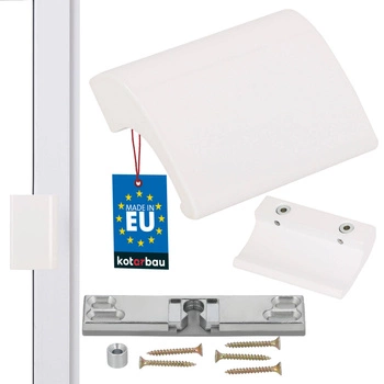 Závor balkónový úchyt dvere zámok palivový hliníkový - Farba biela