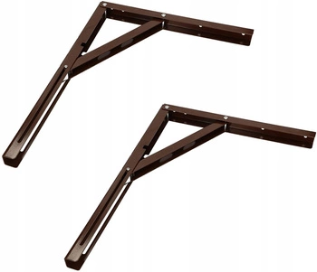 Sklopný roh na polici 400 mm rozkladací  2 ks - Farba hnedá