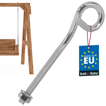 Hojdačkový hák skrutkovací nerezový M10 170 mm