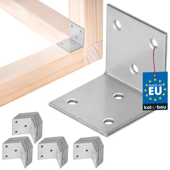 Tesársky uholník nerezový pozinkovaný 40x40x40 mm sada 50 ks.