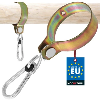 Spona hák hojdačkový karabína upevnenie 100 mm - Farba zlatá