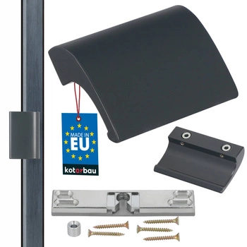 Závor balkónový úchyt dvere zámok palivový hliníkový - Farba antracit