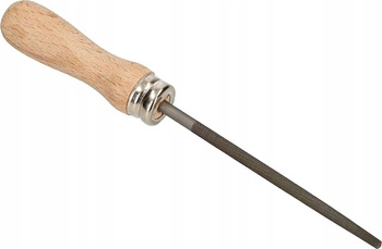 Okrúhly pilník na pracovný stôl s drevenou rukoväťou 10 cm