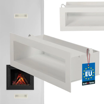 Luft krbová mriežka biela oceľ 30 cm