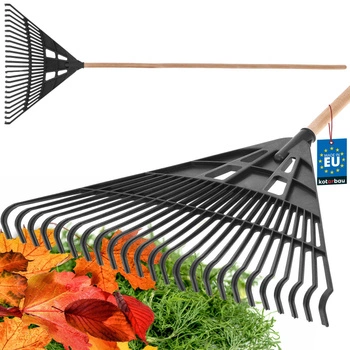 Záhradné hrable na lístie 610 mm s násadou