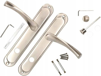 Dverová kľučka saténová okrúhla wc 72 mm