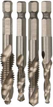 Sada závitových vrtákov z ocele hss 4ks. závitníky ⌀5-10 mm