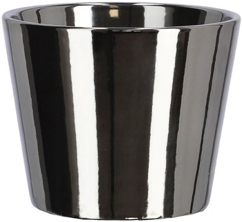 Keramický kvetináč ⌀11 cm strieborný