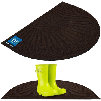 Rohožka na topánky protišmyková polkruhová hnedá 60x90 cm