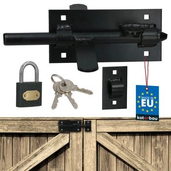 Univerzálny zámok pre dvere brány bránky oceľový čierny visiaci zámok 150 mm