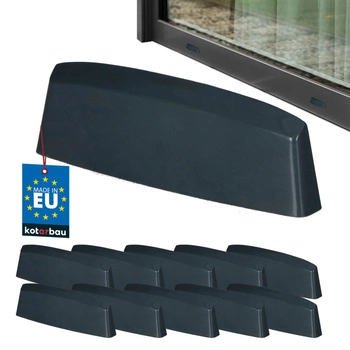 Zátka odvodnenia pre okná PVC antracit 36 mm sada 10 ks.