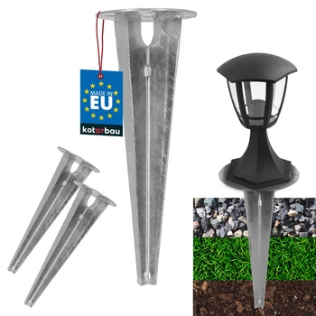 Základňa pre záhradné svietidlá zapustená do zeme kotva 115 mm sada 2 ks.