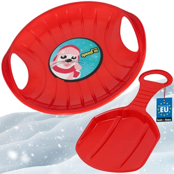 Sánky jablíčko na sánkovanie po snehu červené sada 2 ks.