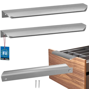 Úchyt nábytkový hliníkový strieborný 192/212 mm sada 2 ks.