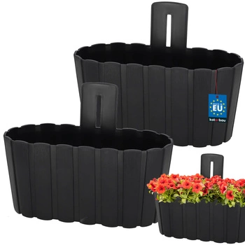 Kvetináč nástenný biely wisząca 200 MM Sada 2 ks..