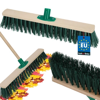 Kefa metla drevená na lístie podlahy dlažbu nylon 50 cm