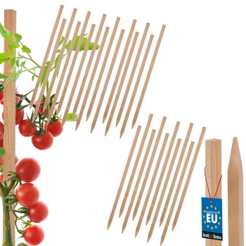 Drevené koly na paradajky zeleninu záhradné podpery 40 cm sada 25 ks.
