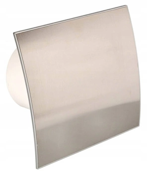 Domáci kúpeľňový ventilátor fi 100 mm panel strieborný