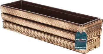 Balkónová skrinka drevená terasa kvety 60 cm vložka
