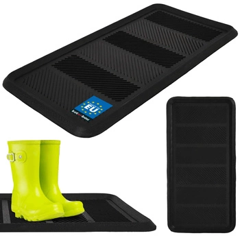 Gumová odkvapkávacia podložka na mokré topánky čierna 40x80 cm