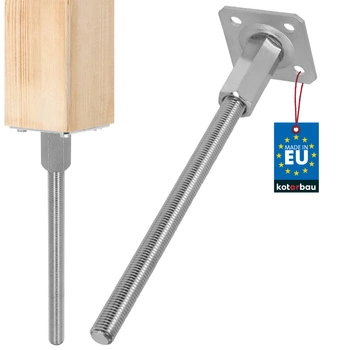 Základňa stĺpa kotva vertikálne nastaviteľná oceľová 80x330 mm