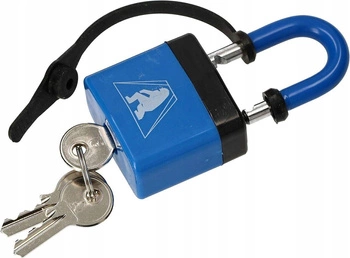 Visiaci zámok bezpečnostný 46mm oceľový modrý