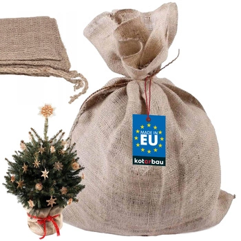 Jutové vrece prírodné skladovanie vianočných stromčekov