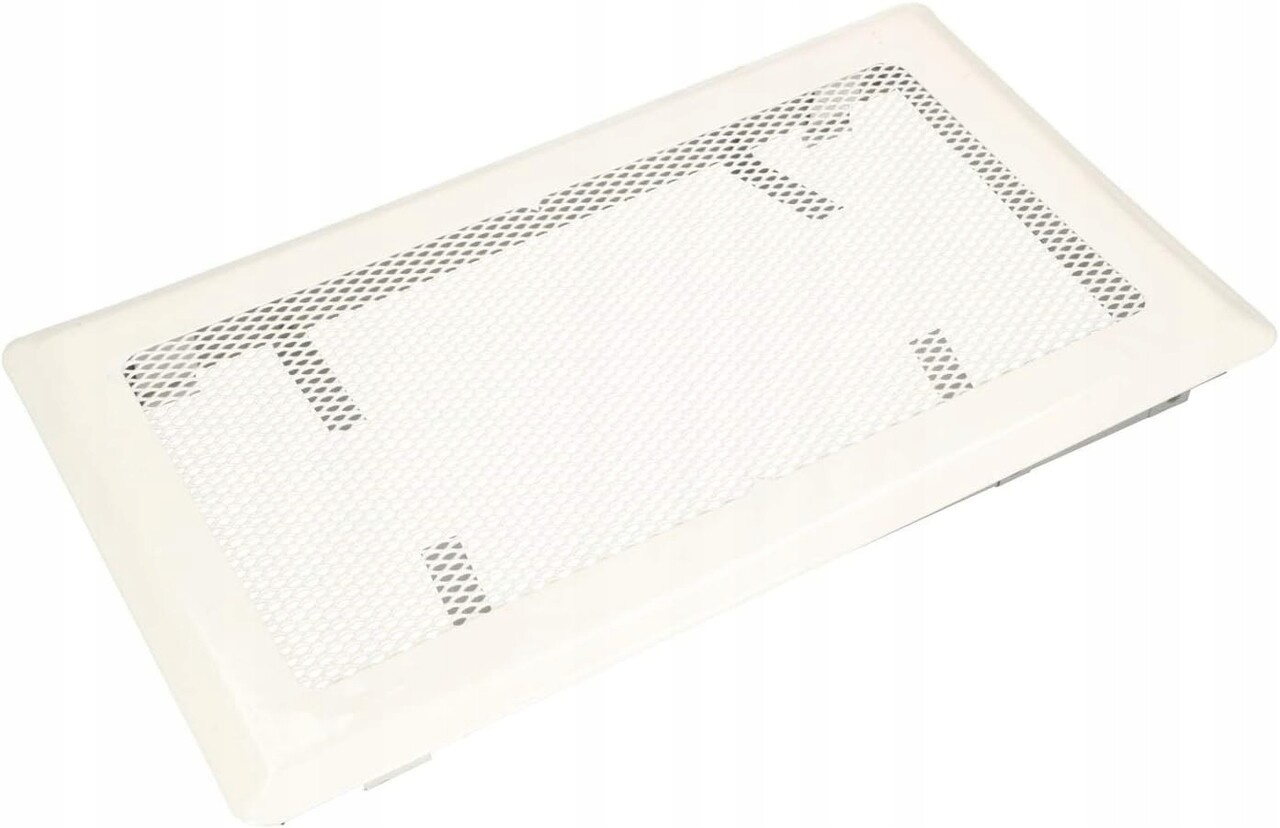Vetracia mriežka krbová kovová 16x30 cm – Farba biela