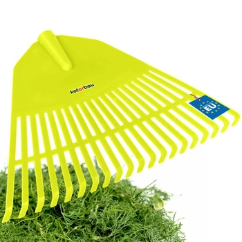 Záhradné hrable plastové na lístie trávu 45 cm - Farba mentolová
