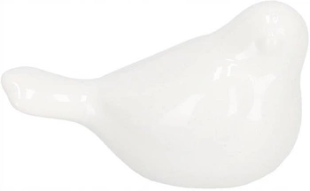 Dekoratívna figúrka vtáka keramická biela