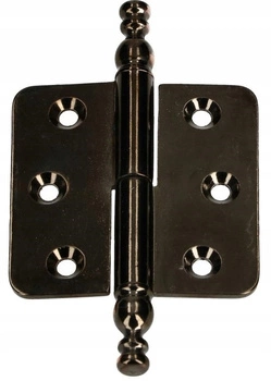 Dekoratívny nábytkový sklápací záves čierna meď vľavo