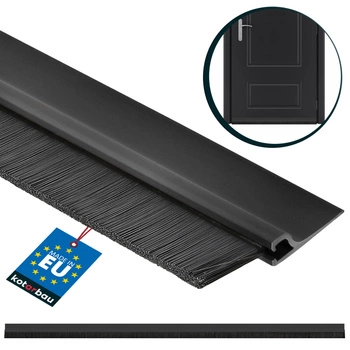 Tesniaca lišta na dvere s tesnením čierna 1 m